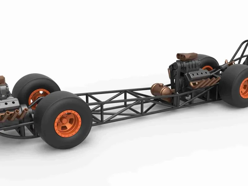 Diecast Front engine AWD dragster Scale 1:25