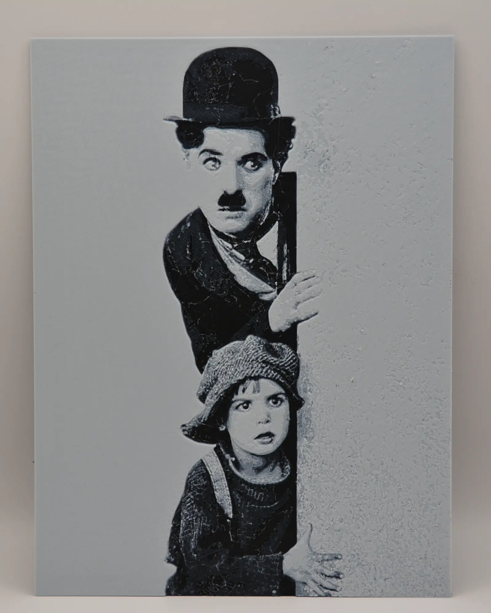 Charlie Chaplin in the movie The kid - hueforge