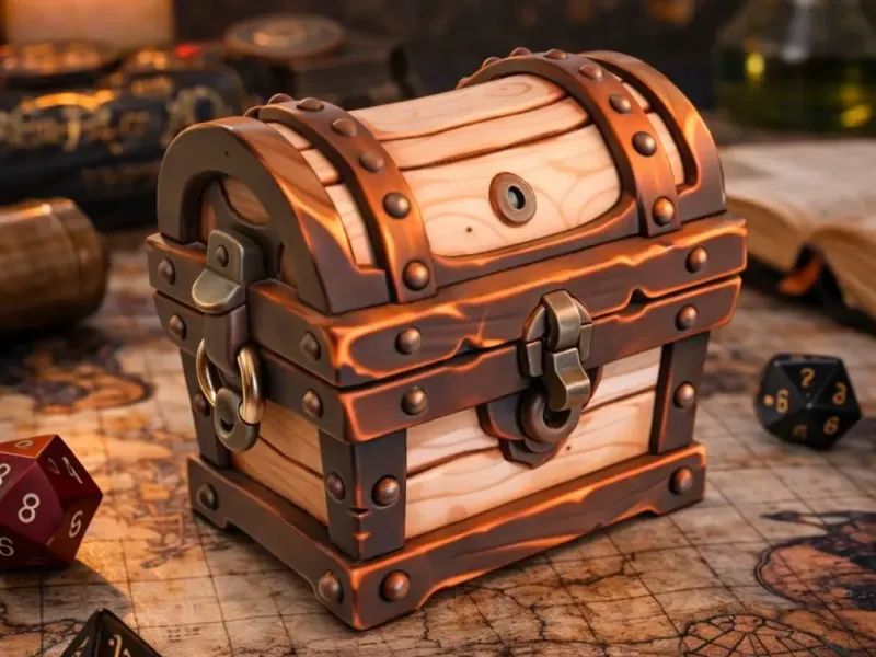 Treasure chest D&D tabletop miniature