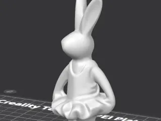 Hase Mädchen als Statue