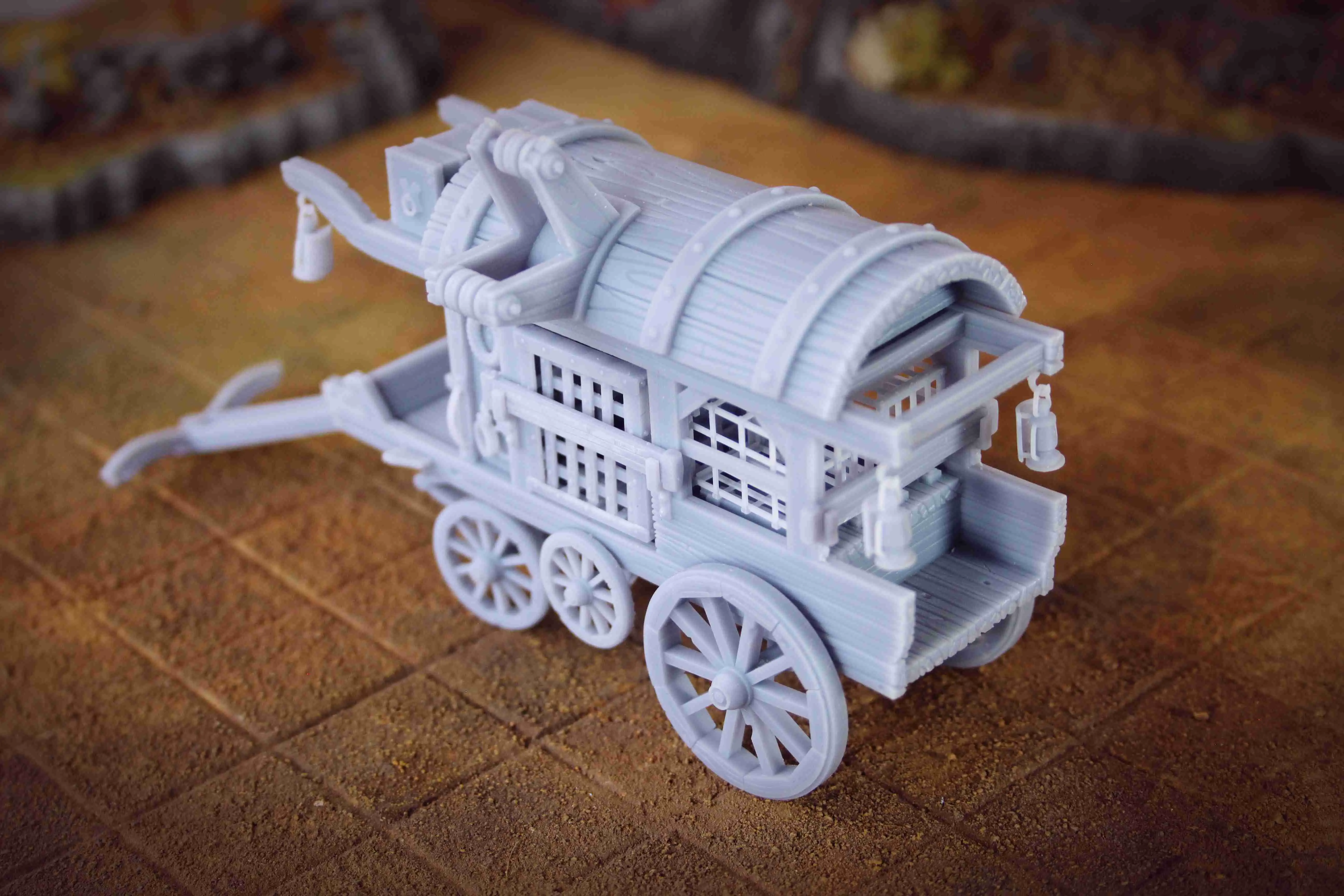 Hunters Wagon | Cart Scatter Terrain Scenery Piece for RPG's
