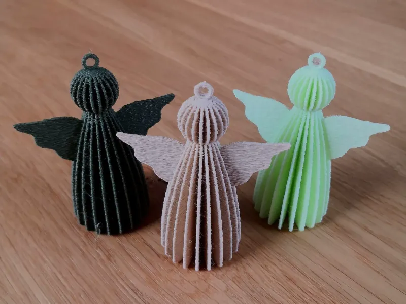 Textured Christmas Angel Ornament