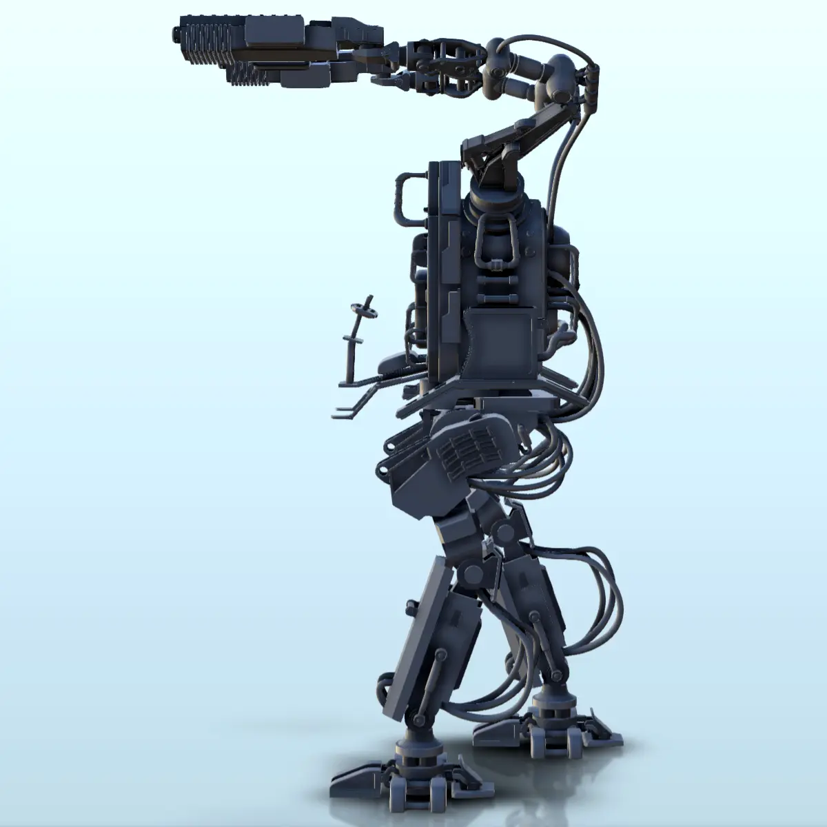 Exoskeleton with double-guns (10) - sci-fi science fiction f