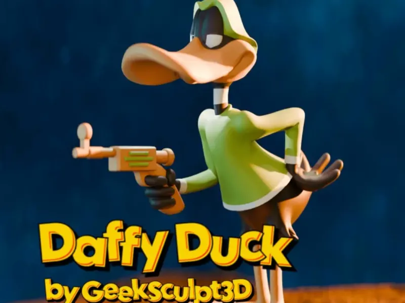 Playful Daffy Duck Sculpture for Cartoon Lovers
