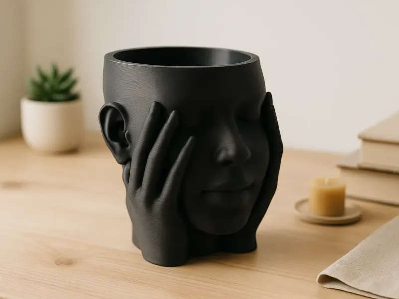 Face Pen Holder -  Artistic Desktop Storage Cup