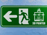 3D Printer Emergency Sign - Left Side Arrow Left-1