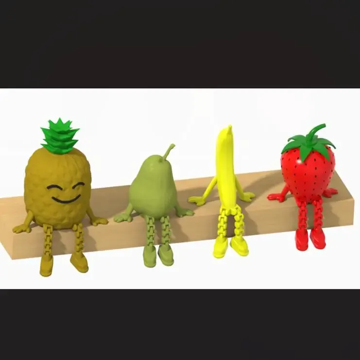 Articulated Fruit Figures – Funny 3D Printable Set