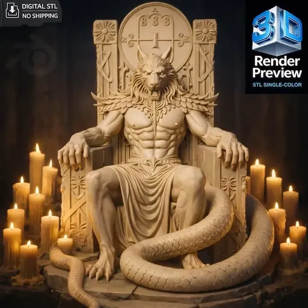Marquis Aamon Demon Statue STL