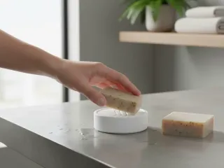 Modern soap holder with drip tray (quick print)