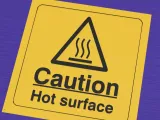 Caution sign: hot surface-0