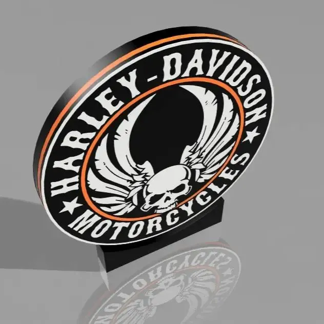 HARLEY-DAVIDSON ROUND LED LIGHTBOX