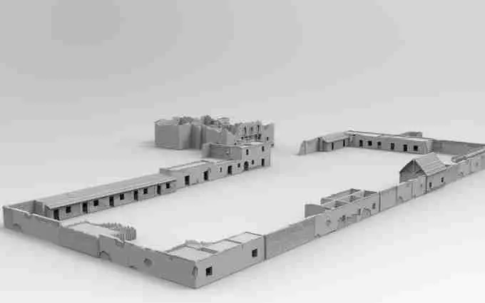 Fort Alamo ACW Pack Nr. 1 - Miniaturen ACW Landschaft Gelände t