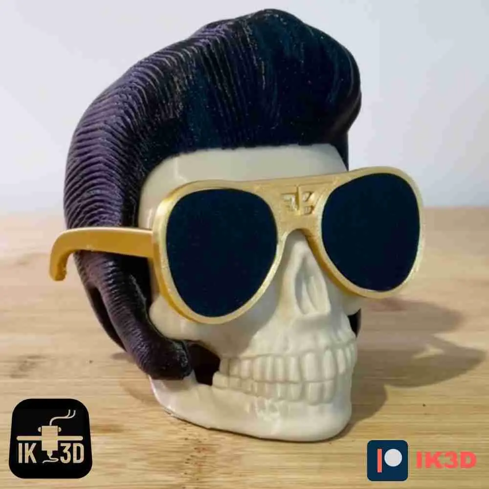 ELVIS PRESLEY SKULL - COLOR PRINT MULTIPARTS