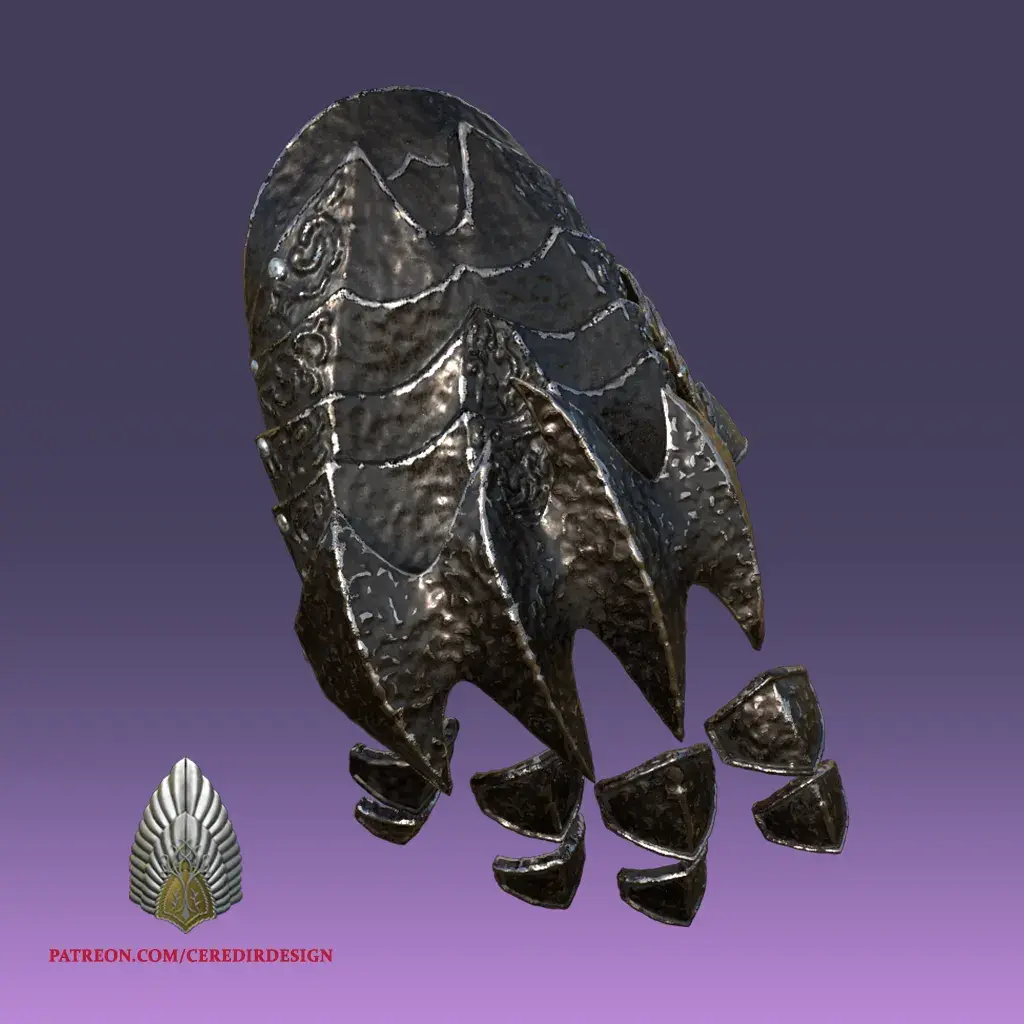 Sauron Mano Armadura señor de los anillos 3D DIGITAL DOWNLOAD
