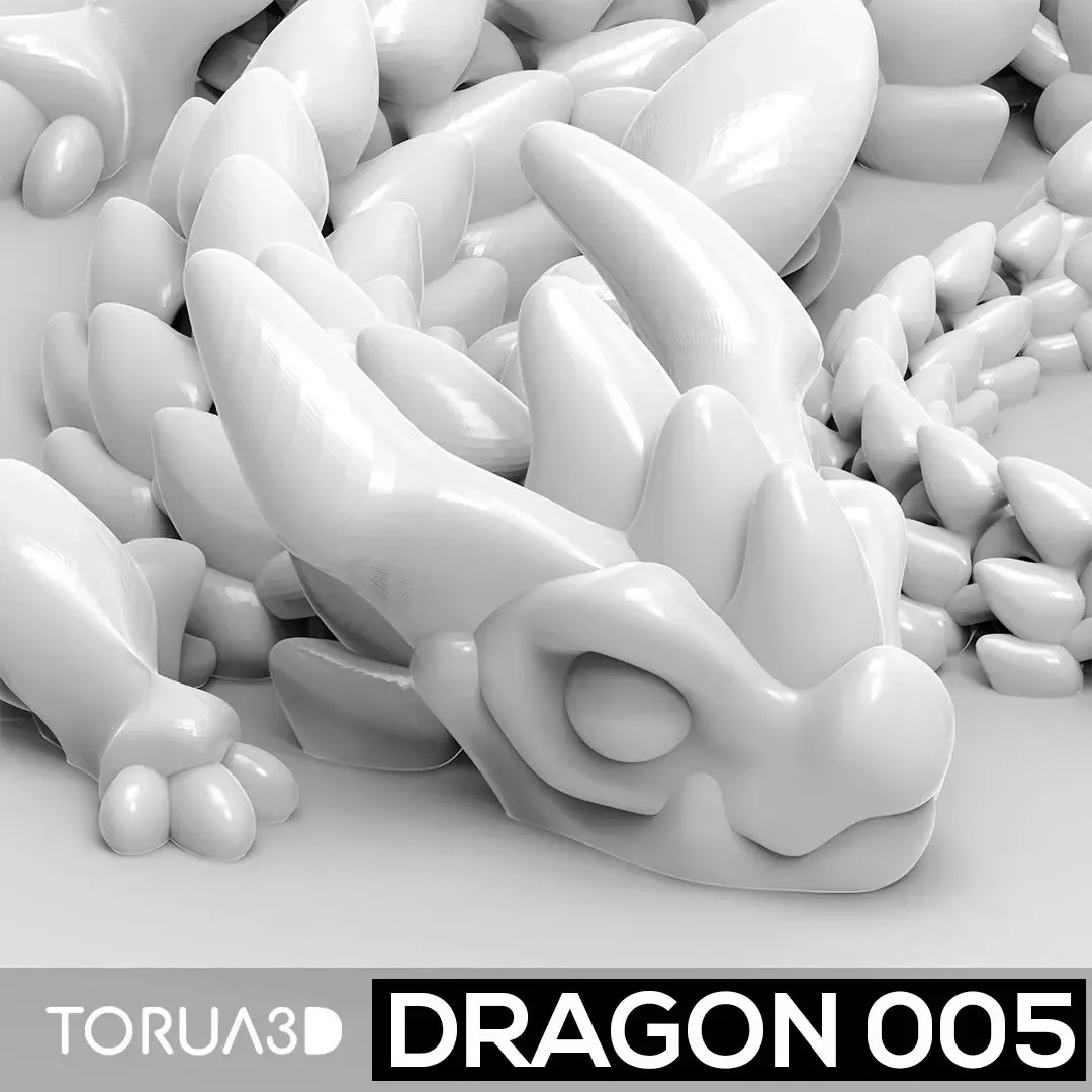 Articulated Dragon 005 STL file ready for 3D printing