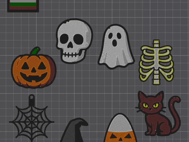 Halloween pack - keychain and magnet