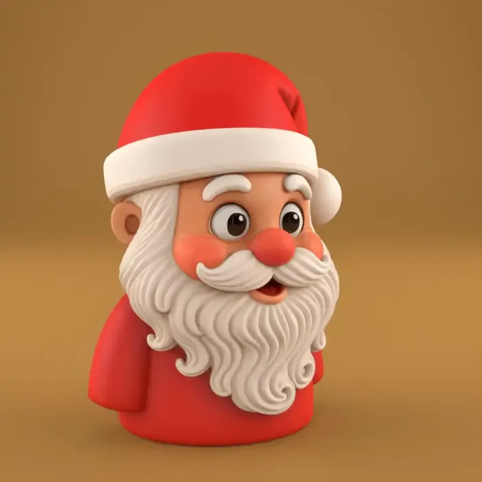 Characters & Creatures STL Descarga - Cute Santa Claus 3D Print STL - HIve