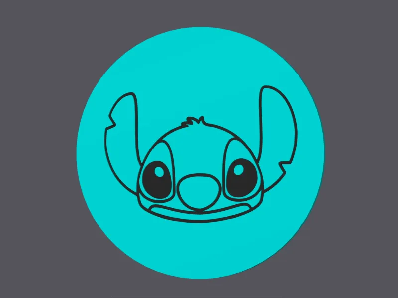 Stitch - Round Coaster