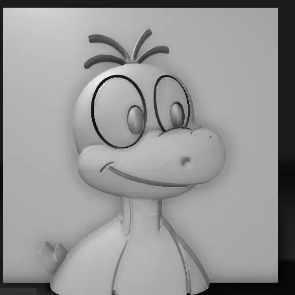 gosling cartoon, cheerful expression,