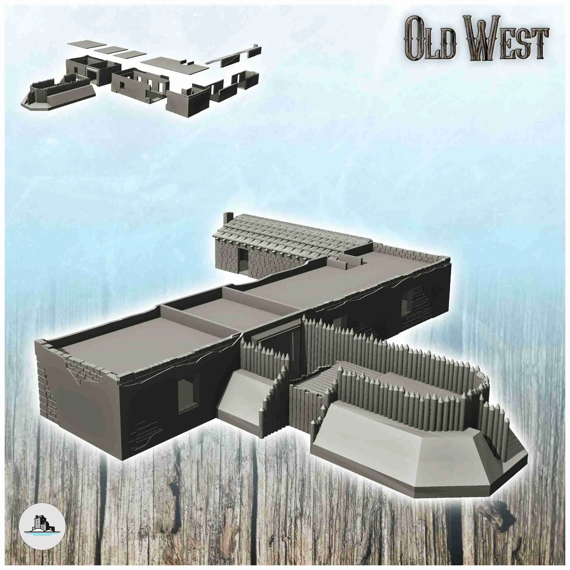 Fort Alamo ACW Pack Nr. 1 - Miniaturen ACW Landschaft Gelände t