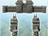 Great orc wall with shooting platforms and wooden battlement-2