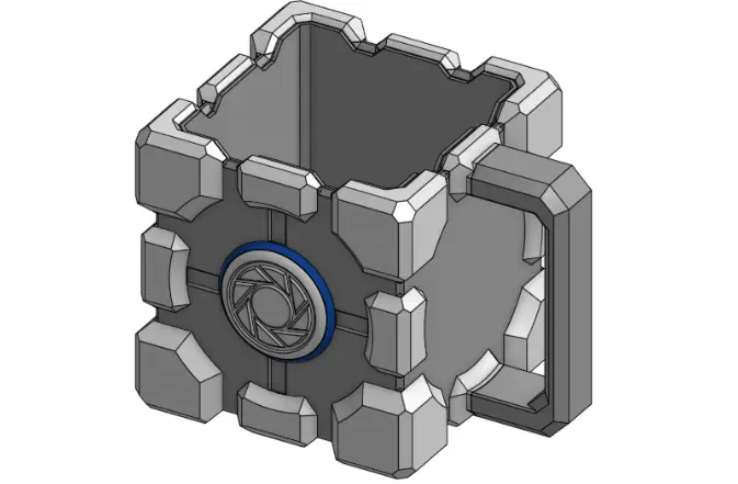 portal 1/2 weighted storage/companion cube mug