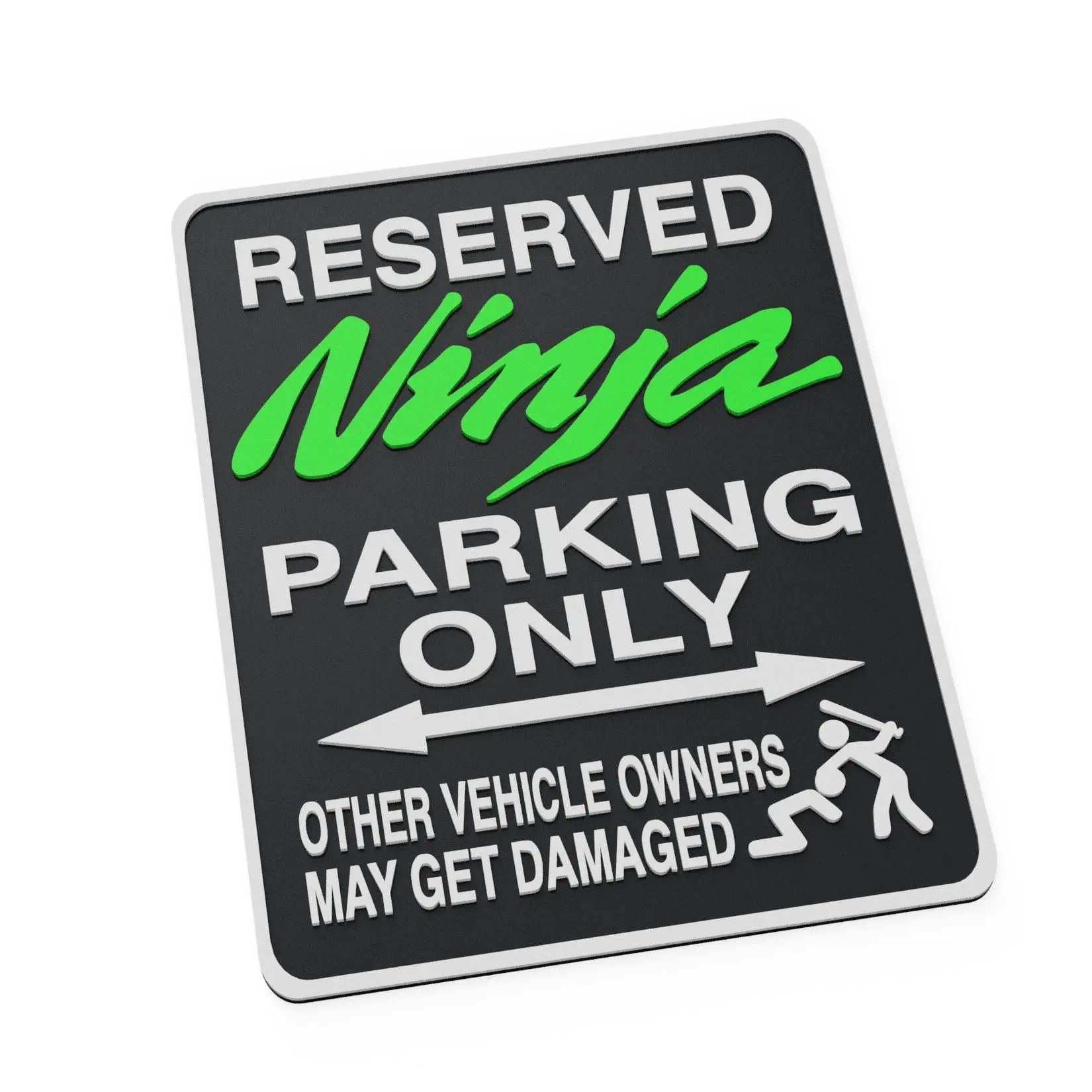 Kawasaki Ninja H2R1000SX 650 ZX4 ZX6 ZX9 Funny Parking Sign