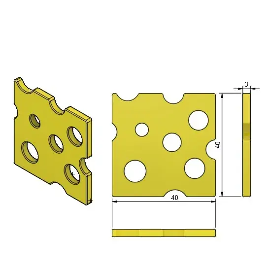 Slice of cheese for sensory or imaginative play
