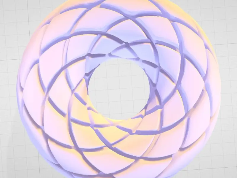 Aether Spiral Torus | Rodin Coil Torus STL File 109mm x 38mm
