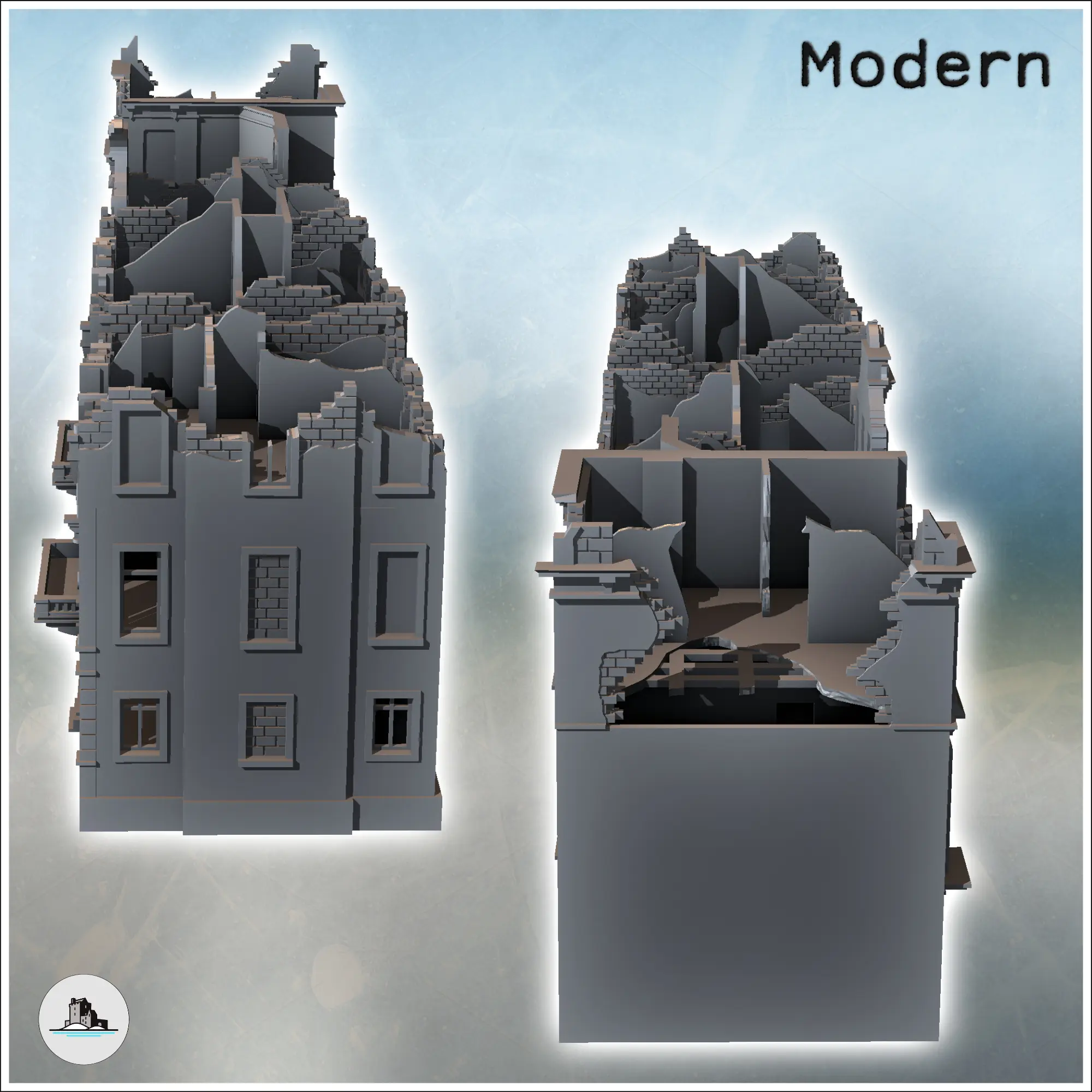 European House Set (Arnhem, Netherlands) (ruined version) -