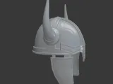 Horned Helmet 3D Model – Viking / Fantasy Armor-2