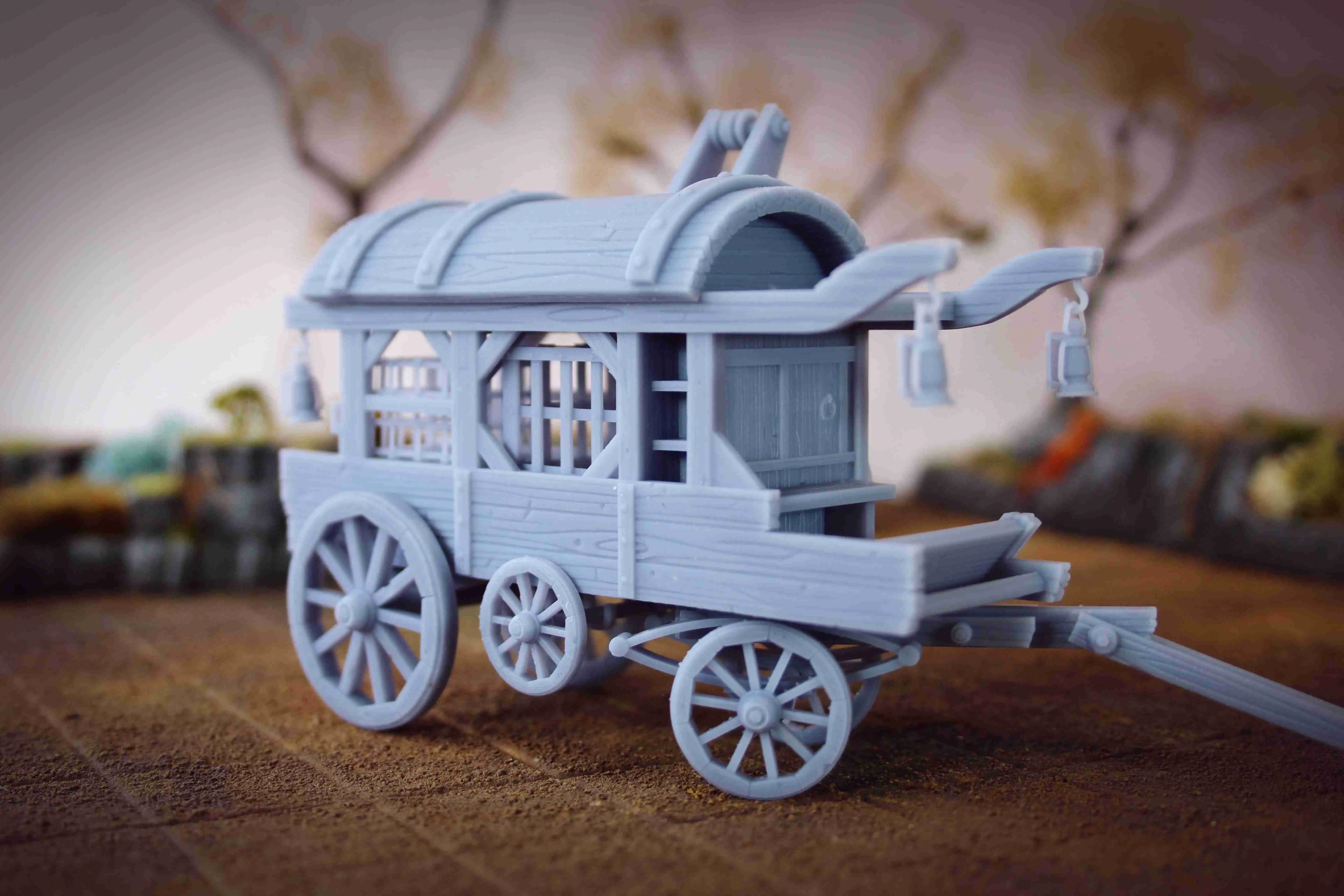Hunters Wagon | Cart Scatter Terrain Scenery Piece for RPG's