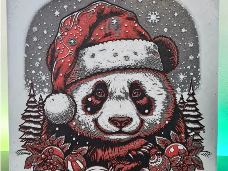 Panda Christmas Hueforge