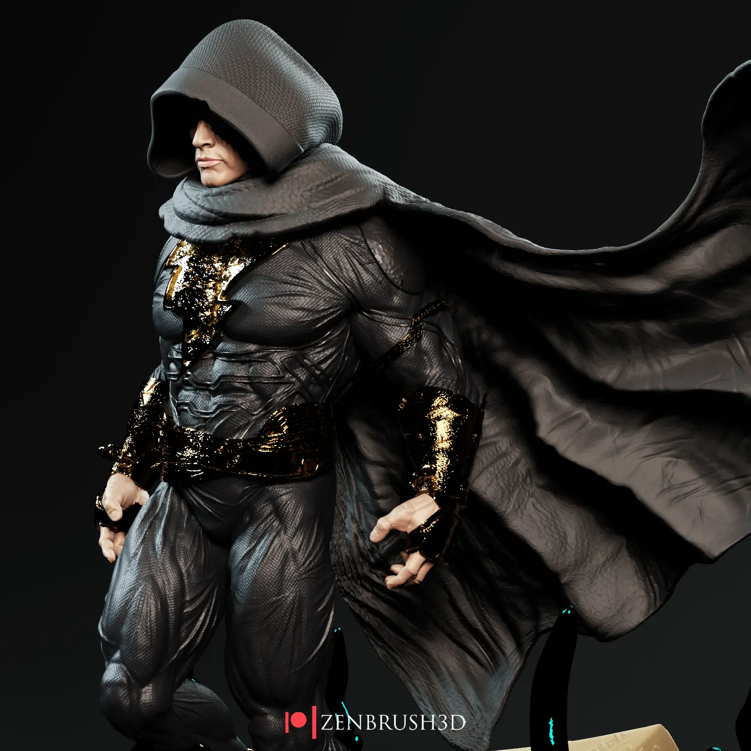 ADAM NOIR MODÈLE D'IMPRESSION 3D STL