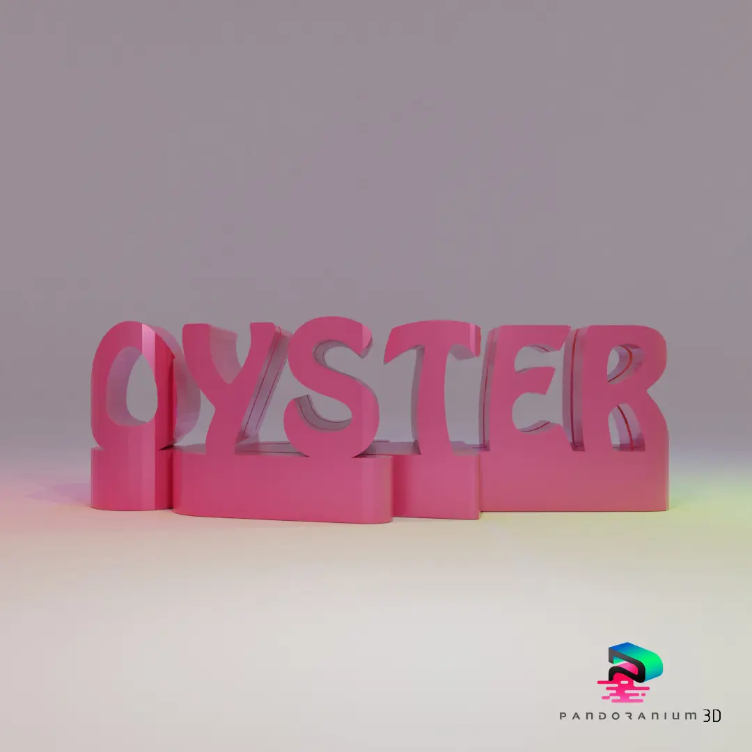 3D WORD SHAPE - WOMAN OYSTER