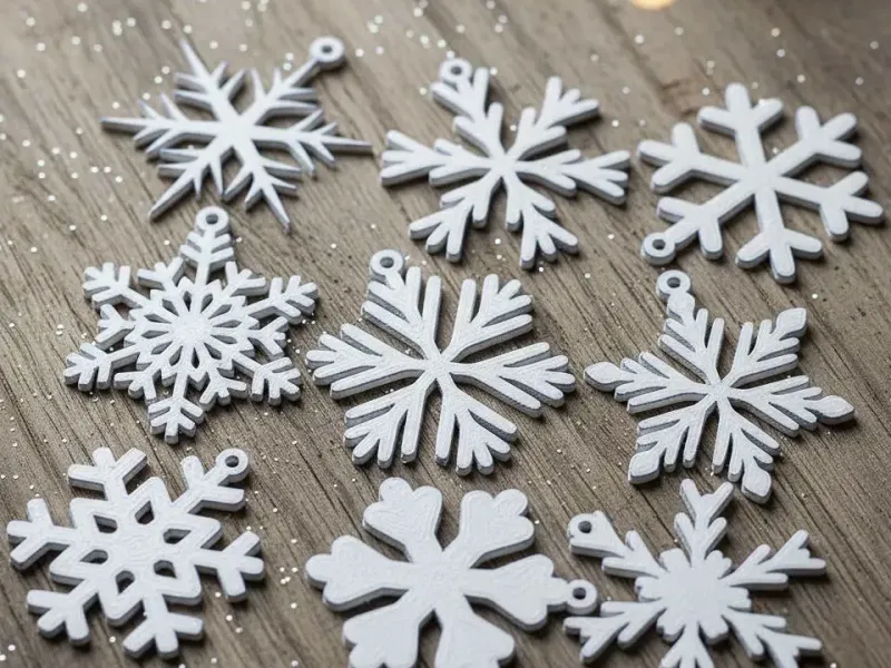 Christmas Ornaments Snowflakes Adornos