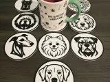 Dog Coasters - Customizable Name - AMS-7