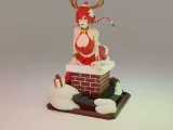 X-Mas Reindeer Girl Stuck in the Chimney-1