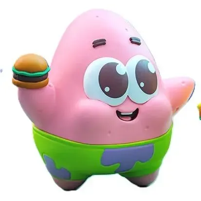 Patricio Estrella bebé con hamburguesa 