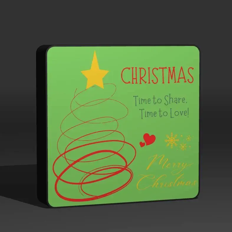 Lightbox Merry Christmas, "Time to Share, Time to Love"
