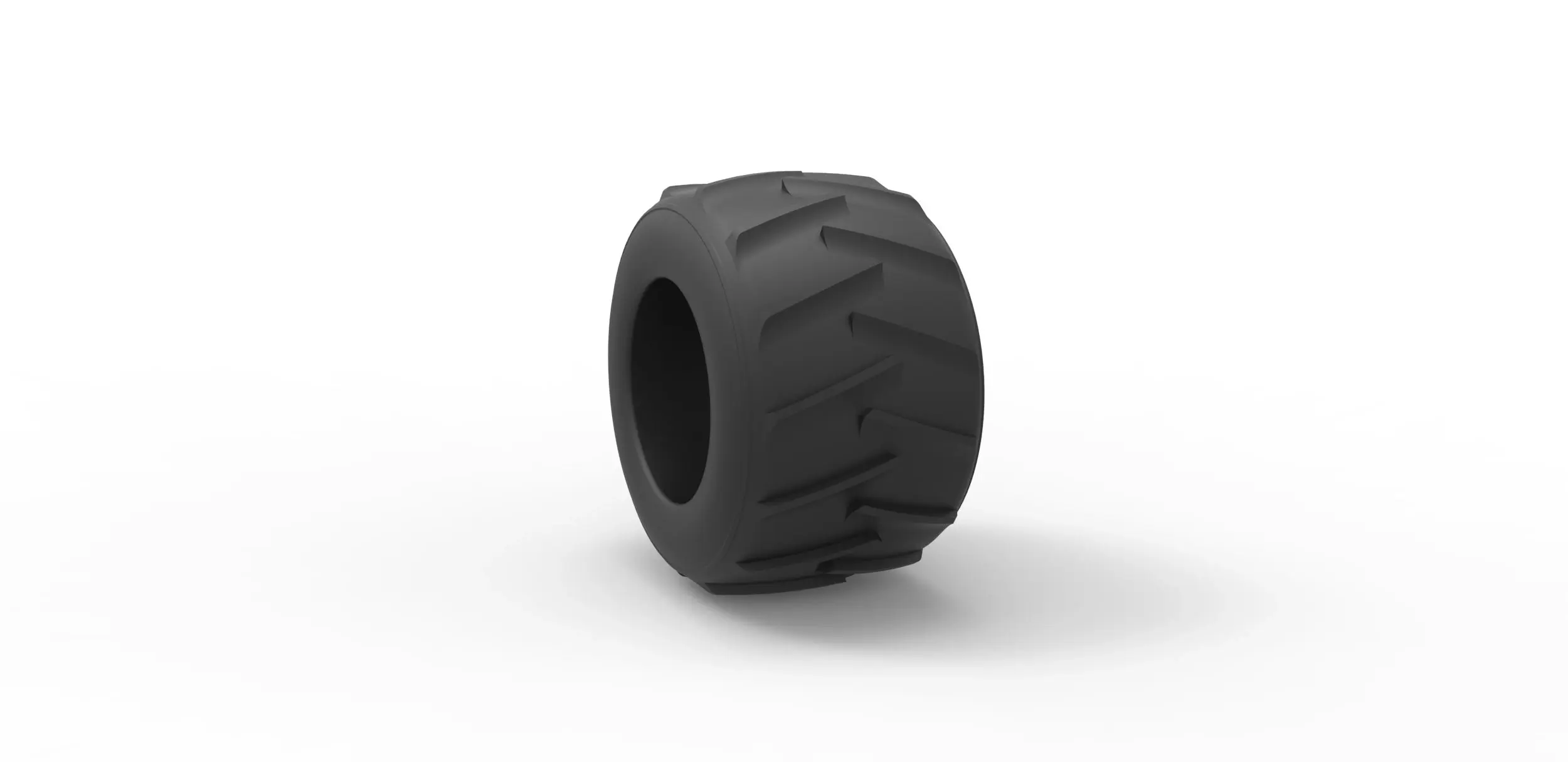 Old school pulling truck tire 2 Scale 1:25