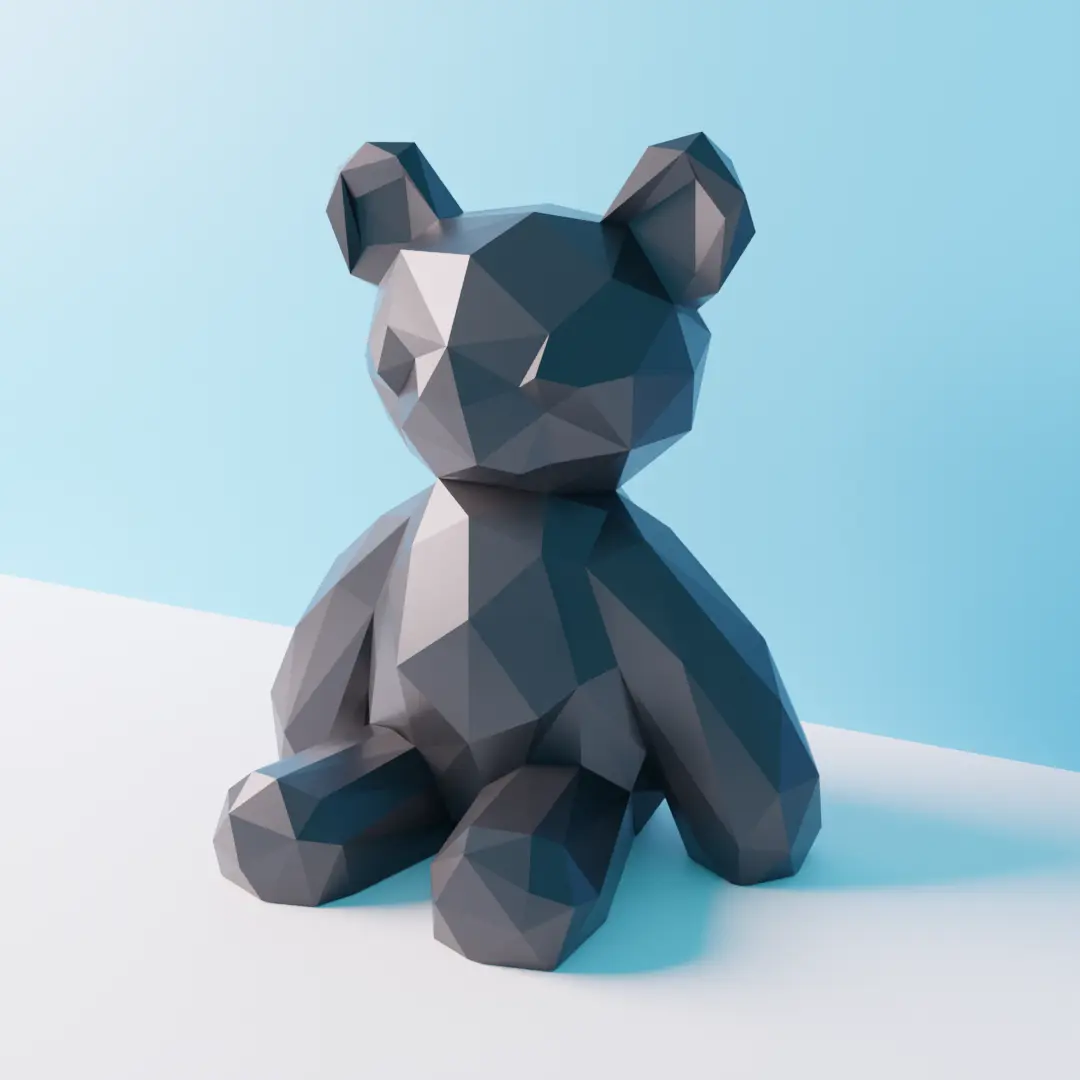 low poly teddy bear | 3D models download | Creality Cloud