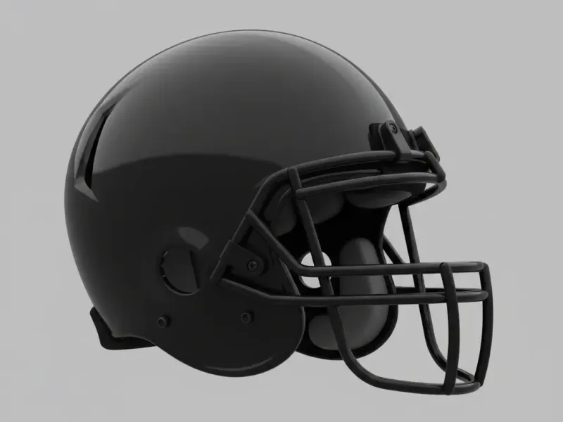 Stealth Matte Black Wearable NFL Helmet 