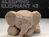 Low Poly Sleeping Elephant-0