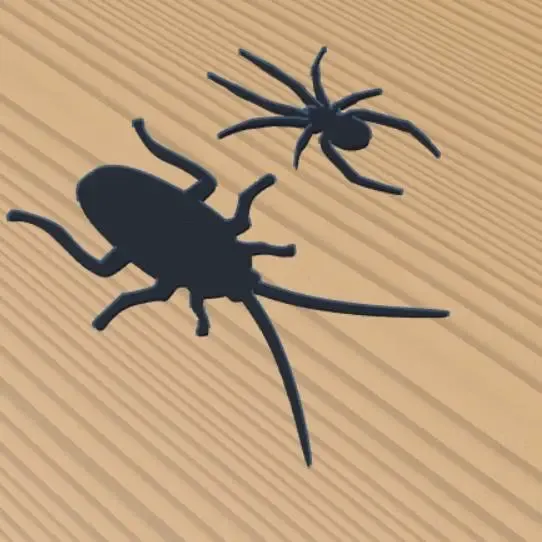 Spider and cockroach Silhouett pranks