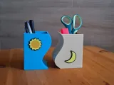 Modular Sun Moon Pen Holder-1