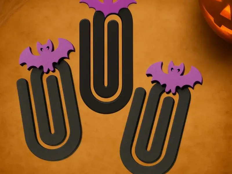 SET DI FERMACARTE GIGANTI HALLOWEEN PIPISTRELLO