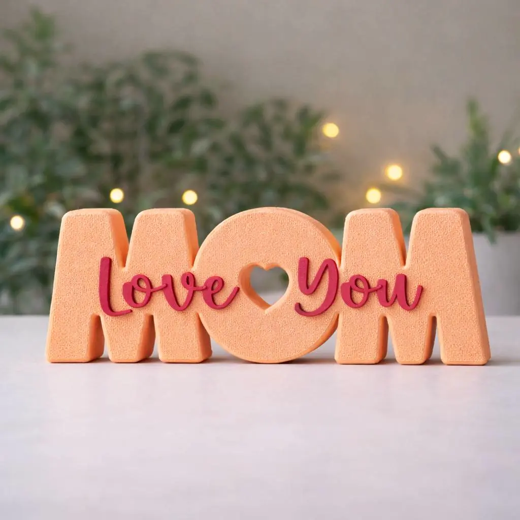 3D Mom Decor | Love You Mom Sign | Mother’s Day Gift