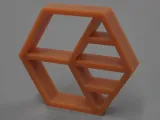 Étagère murale hexagonale-0