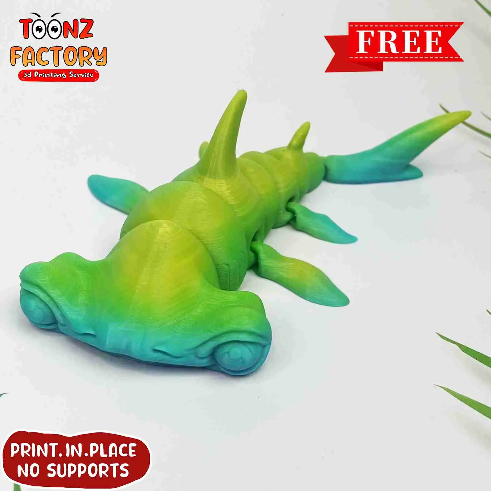 FLEXI PRINT-IN-PLACE HAMMER HEAD SHARK ARTICULATED